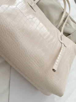Sac fourre-tout à motif crocodile en similicuir grande capacité pour femme 2026