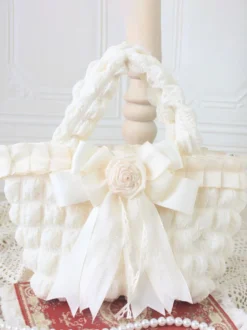 Sac Lolita Style Rococo Beige Polyester Rose Motif Arc Polyester Sac à Main Accessoires Lolita