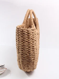 Sac à main de plage décontracté en corde de papier tissée pour femme 2026