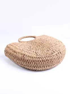 Sac à main de plage décontracté en corde de papier tissée pour femme 2026