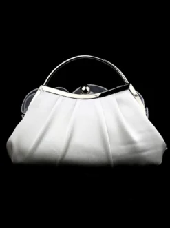Sacs à main de mariage Accessoires de mariage Pochette de soirée Fleurs plissées