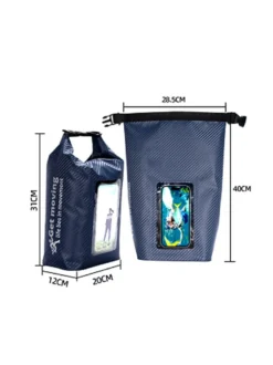 Sac étanche à double compartiment avec fenêtre transparente pour téléphone à l'avant