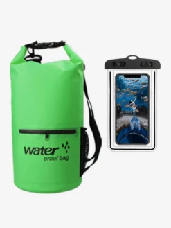 Sac étanche 2 en 1 avec poche extérieure zippée et sac étanche assorti pour téléphone