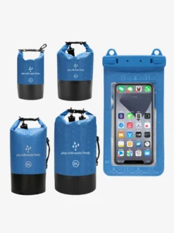 Sac étanche 2 en 1 à fermeture enroulable avec étui étanche pour téléphone assorti