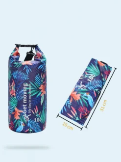 Sac étanche à enroulement en fibre de carbone à imprimé floral tropical