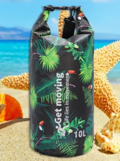 Sac étanche à enroulement en fibre de carbone à imprimé floral tropical