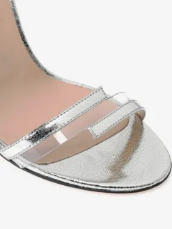 Sandales à bride cheville en daim bout ouvert talons hauts chaussures habillées