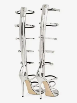 Sandales de gladiateur noires femmes chaussures à bride avec boucle et bretelles à talons hauts