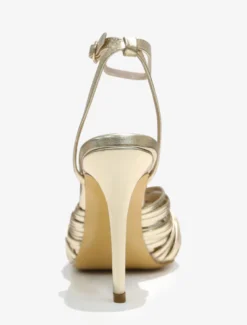 Sandales de Soirée à Talons Hauts avec Bout Ouvert Femme Unicolore