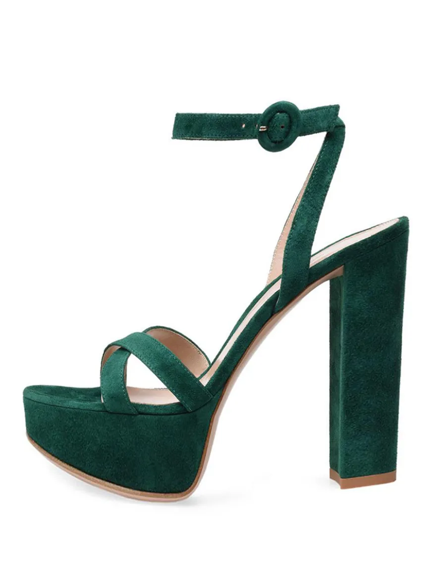 Sandales de Soirée à Talons Hauts avec Bout Ouvert Femme Unicolore