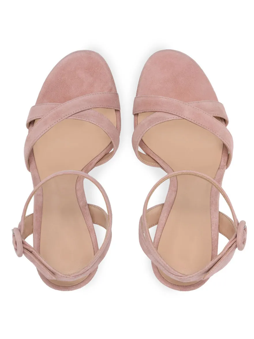 Sandales de Soirée à Talons Hauts avec Bout Ouvert Femme Unicolore