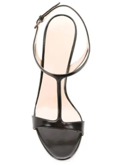 Sandales de Soirée à Talons Hauts avec Bout Ouvert Femme Unicolore
