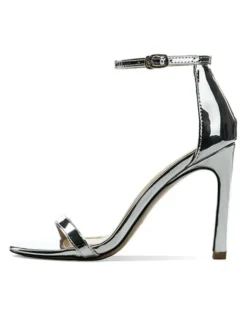 Sandales en cuir PU à talon aiguille pour femmes