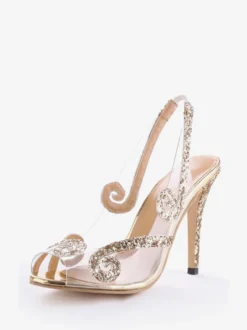 Sandales femme talon haut argent