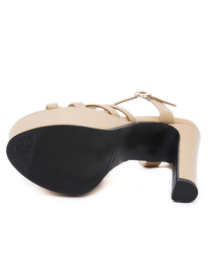 Sandales femme à talon noir plateforme talon épais