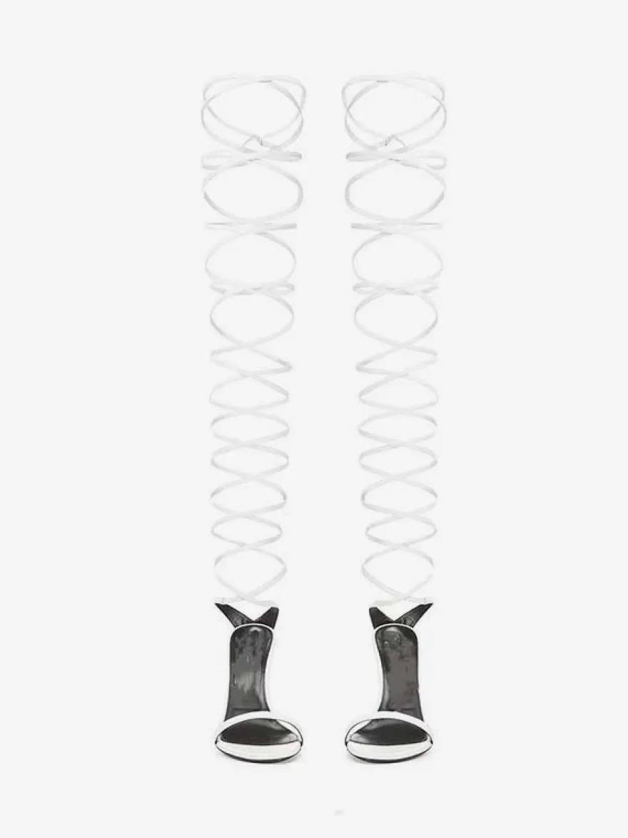 Sandales gladiateur noires pour femmes bout ouvert talons ornés de strass lacets chaussures de soirée
