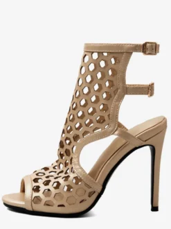 Sandales gladiateur pour femmes sandales à bout ouvert avec découpe et boucle.