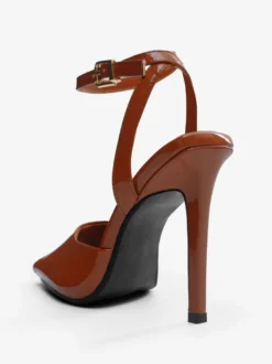 Sandales noires à talons hauts et bout ouvert pour femme modèle 2026