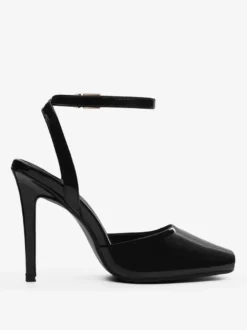 Sandales noires à talons hauts et bout ouvert pour femme modèle 2026