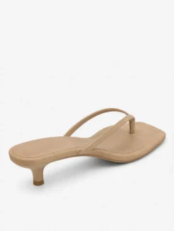 Sandales pantoufles à petits talons en daim tongs