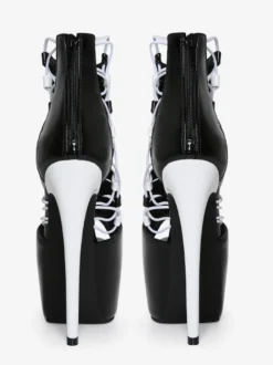 Sandales sexy à plateforme et bout ouvert pour femme bottines à talons hauts découpés
