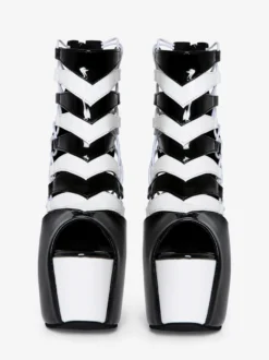 Sandales sexy à plateforme et bout ouvert pour femme bottines à talons hauts découpés