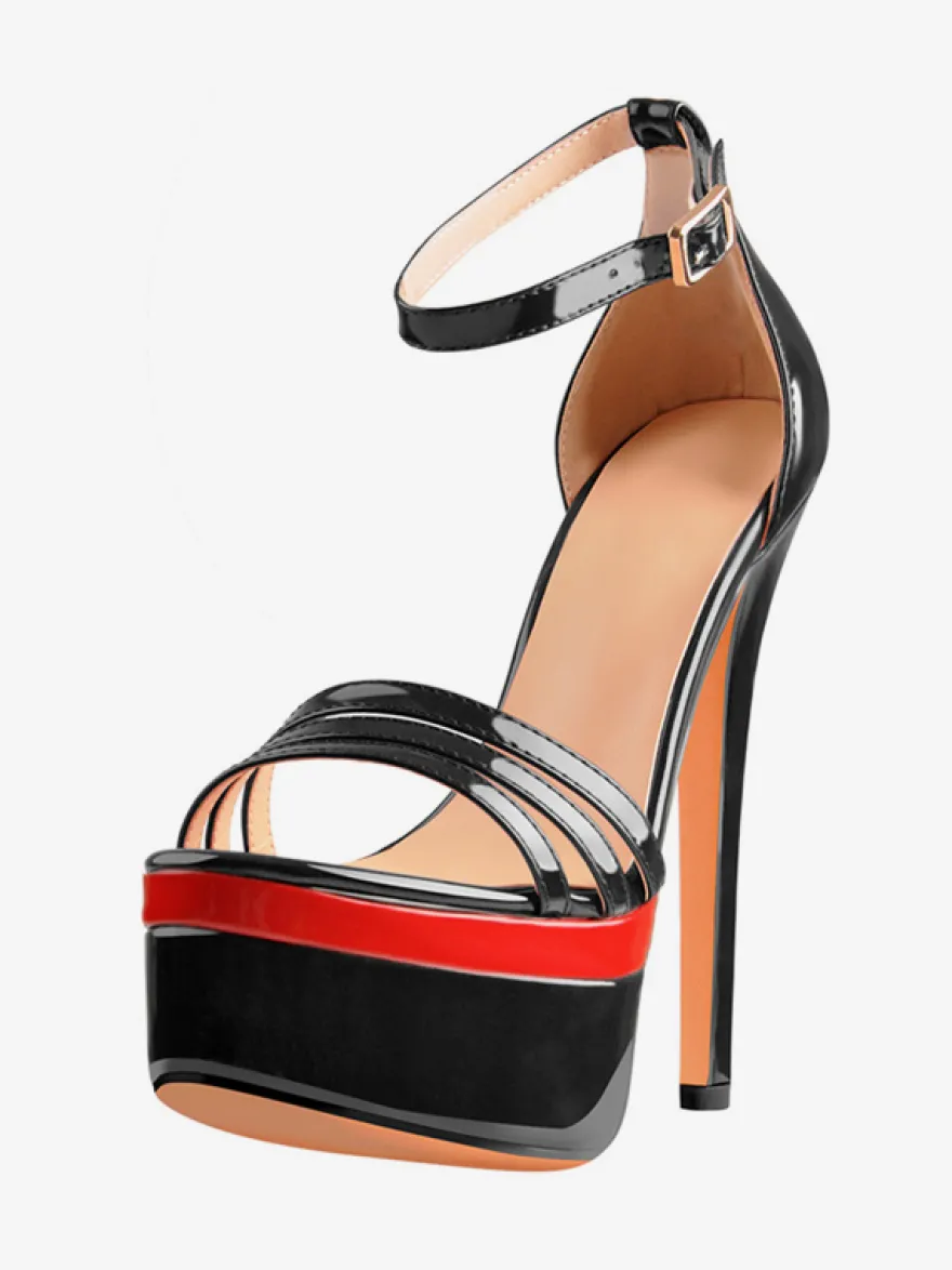 Sandales sexy à plateforme et talons hauts pour hommes