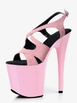 Sandales sexy à talons hauts plateforme bout ouvert brides
