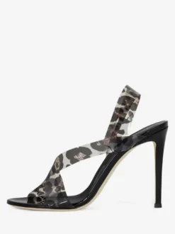Sandales à talons hauts bout ouvert chaussures de soirée à talons aiguilles