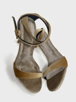 Sandales à talons hauts en velours à bout ouvert et croisées pour soirées