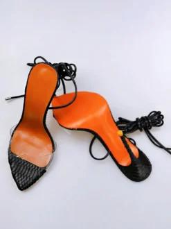 Sandales à talons hauts pour femmes bout ouvert talons aiguilles transparents chaussures de soirée