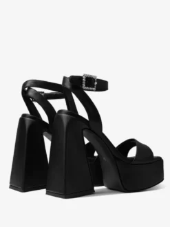 Sandales à talons pour femmes bout carré plateforme talon épais chaussures de soirée