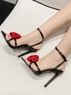 Sandales à talons pour femmes bout pointu talon aiguille sandales