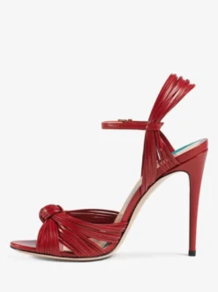 Sandales À Talons Pour Femmes Sandales À Bout Ouvert Talon Aiguille Cuir PU