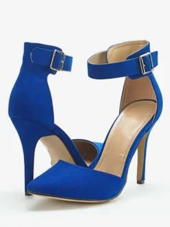 Sandales à talons Sandales Talon aiguille bleu Bout pointu Terry