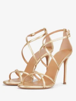 Sandales À Talons Sexy Chaussures Femmes Brides Talons Aiguilles Cuir PU