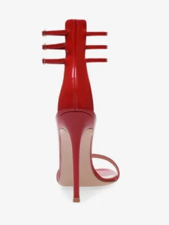 Sandale À Talon Aiguille Rouge Sexy Brides Chaussures De Soirée Femme