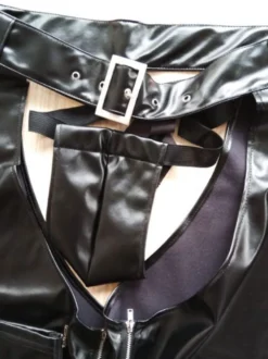 Sexy Costume Masculin noir en polyester unicolore de Carnaval Déguisements Halloween