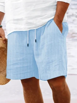 Short décontracté pour homme avec cordon de serrage à la taille short de plage d'été léger