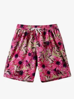 Short de plage pour homme coupe ample grande taille short de bain d'été longueur genou séchage rapide