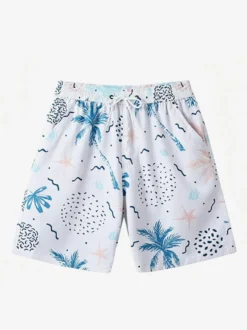 Short de plage pour homme coupe ample grande taille short de bain d'été longueur genou séchage rapide