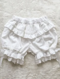 Short lolita en jacquard blanc Bloomers Sweet Lolita Bloomers Déguisements Halloween