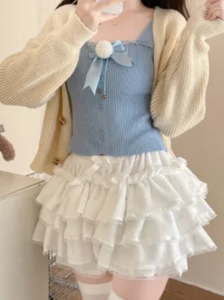 Short Lolita rose en dentelle à volants Sweet Lolita Bloomers