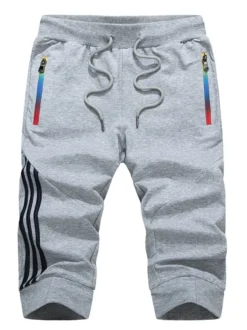 Shorts pour hommes bloc de couleur taille élastique été quotidien décontracté bleu profond shorts pour hommes