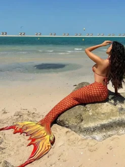 Sirène Ensemble de bikini pour femmes maillots de bain de plage d'été sirène