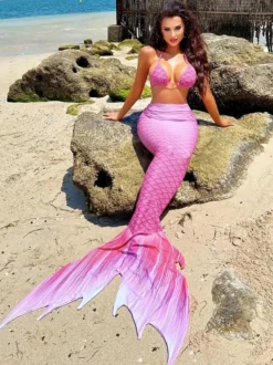 Sirène Ensemble de bikini pour femmes maillots de bain de plage d'été sirène