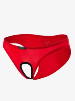 Slip en nylon avec passepoil découpé pour lingerie sexy