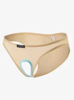 Slip en nylon avec passepoil découpé pour lingerie sexy