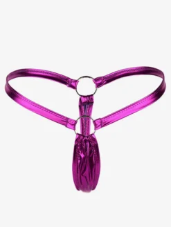 Sous-vêtements Culottes Femmes Slip Invisibles Vernis avec Boucles Métales sans Couture Confortables Unicolores Elastique