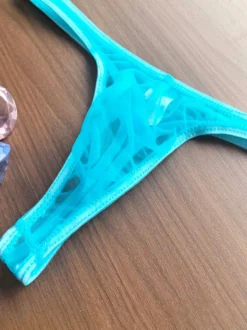 Sous-vêtements pour hommes culotte sexy noire transparente string